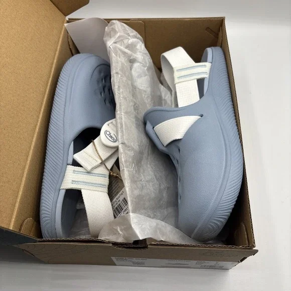 Chaco Chillos Clogs Blue Fog Women's Size 6 Slip-On Comfort Foam Sandals New - Picture 10 of 11